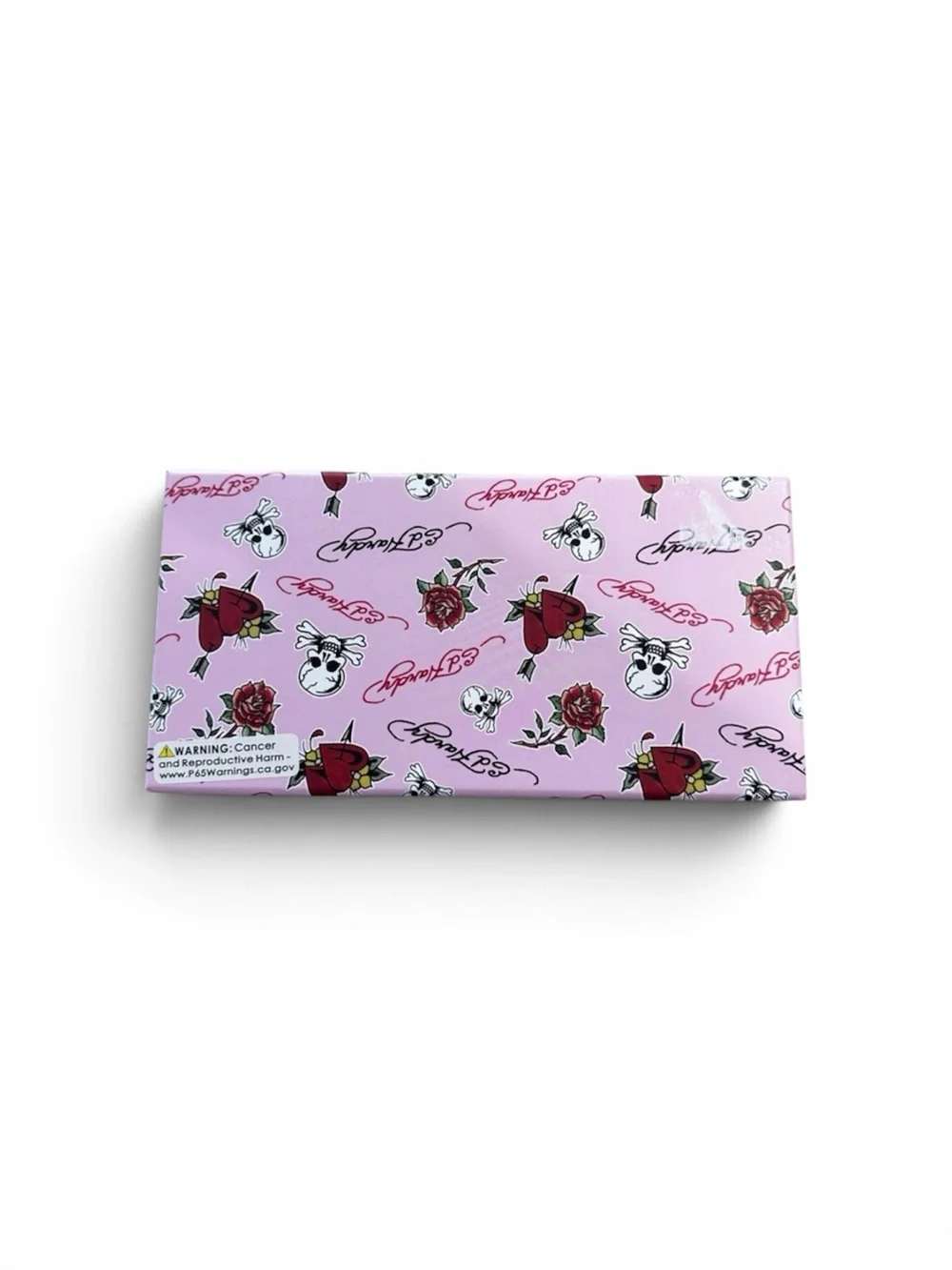 Ed Hardy Pink Tattoo Floral Zip-Around Wallet Gift Set with Key Ring